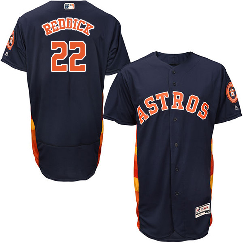 Astros #22 Josh Reddick Navy Blue Flexbase Authentic Collection Stitched MLB Jersey - Click Image to Close